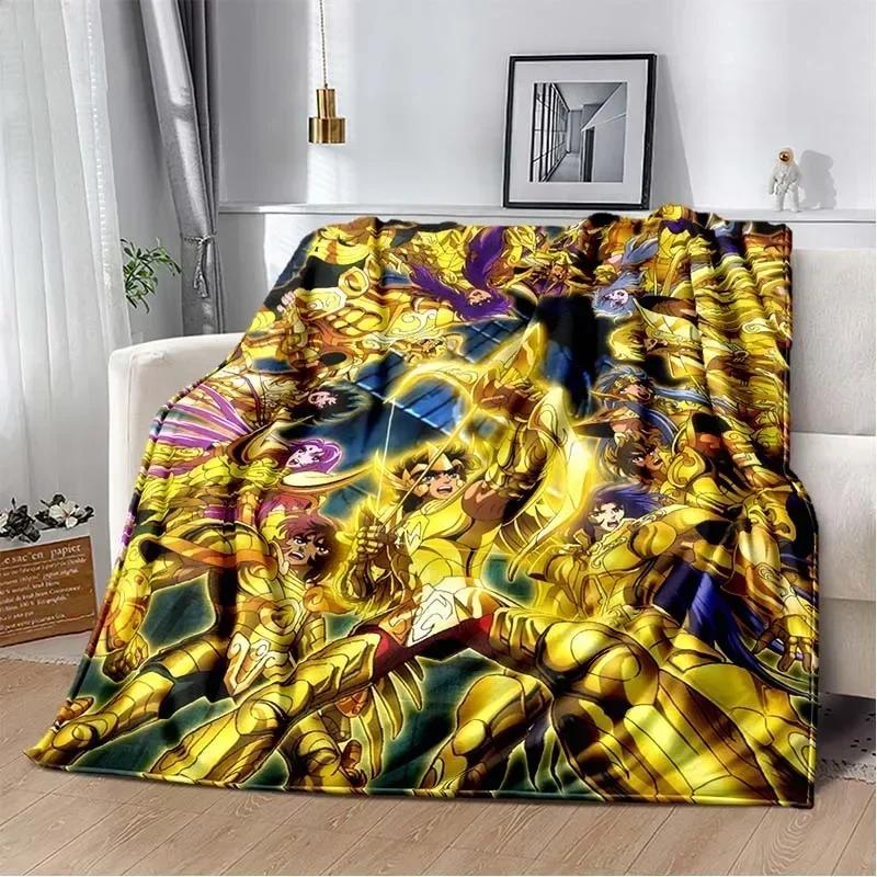 3D Retro Saint Seiya Anime Cartoon Flanelldecke Weich Gemütlich Sofa Bett Reise Decke Kinder Geburtstagsgeschenk