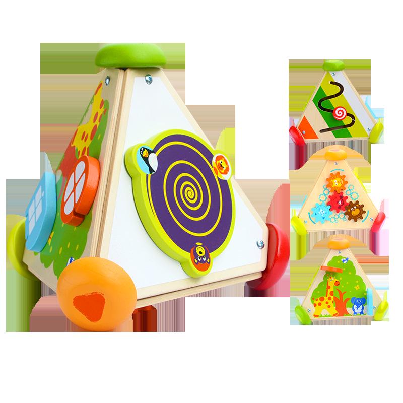 Multifunctional Wooden Early Education Maze and Bead Box for Children Ages 1-3