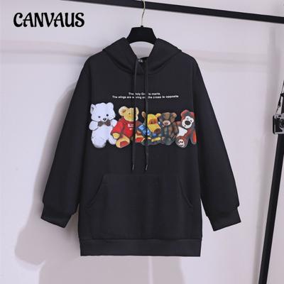 Plus Size Feminino Inverno Solto Manga Comprida Novo Todos Combinando Hoodie