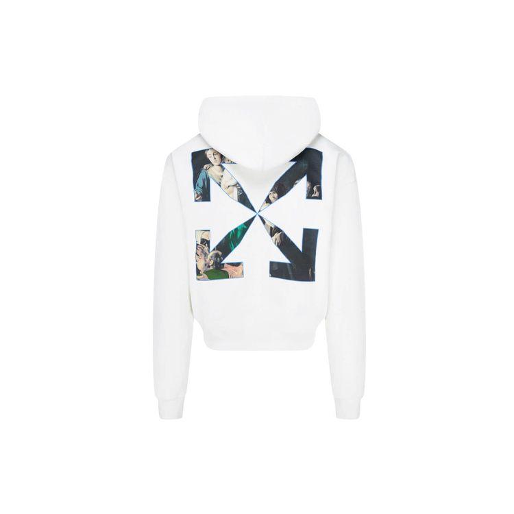 Off-White Caravaggio Painting Hoodie White Men Streetwear OMBB037E20FLE0030110