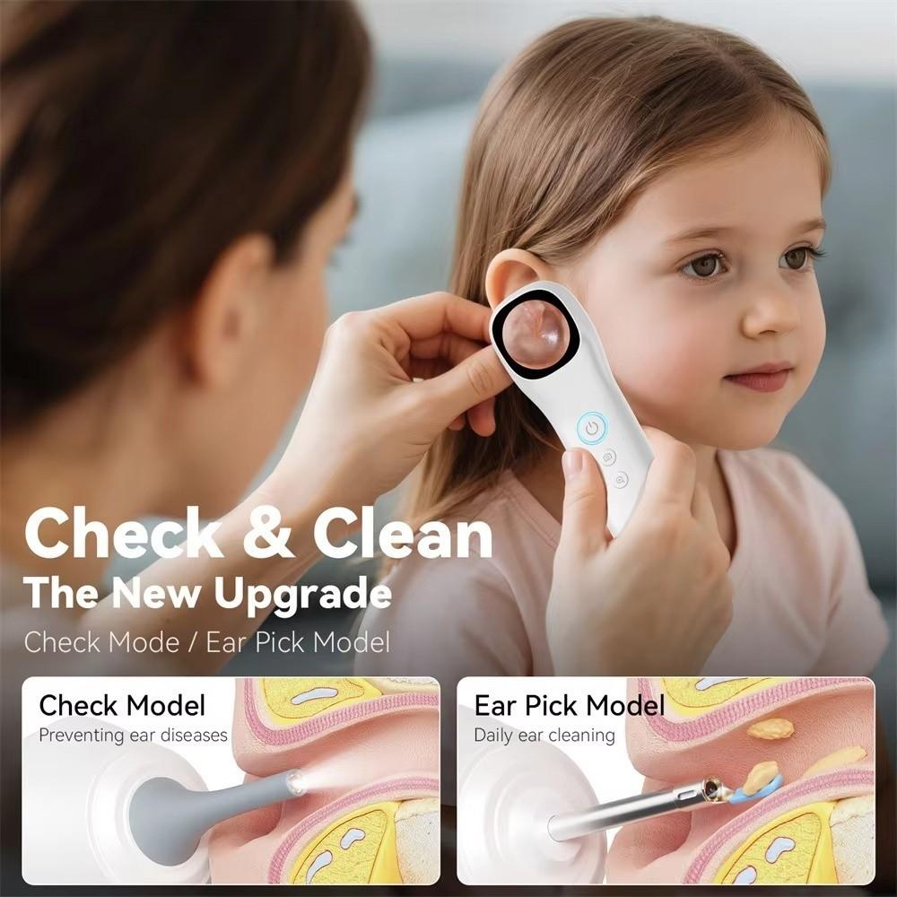 1080P HD Ear Camera 1.21 Inch IPS Screen Visual Ear Care Durable Smart Detector  Ear Care
