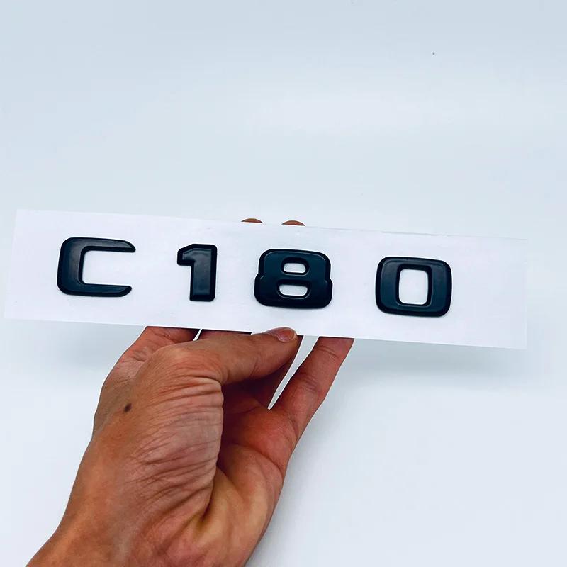 3D ABS Black C63 C43 C180 C220d C300 Logo Letters 4MATIC Badge Car Rear Star Sticker AMG Emblem For Mercedes Benz W205 C205 W206