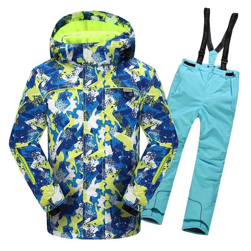 Kids Ski Suit Set Waterproof Warm Windproof Outdoor Snowsuit Boys Girls Toddler Winter Jacket Pants