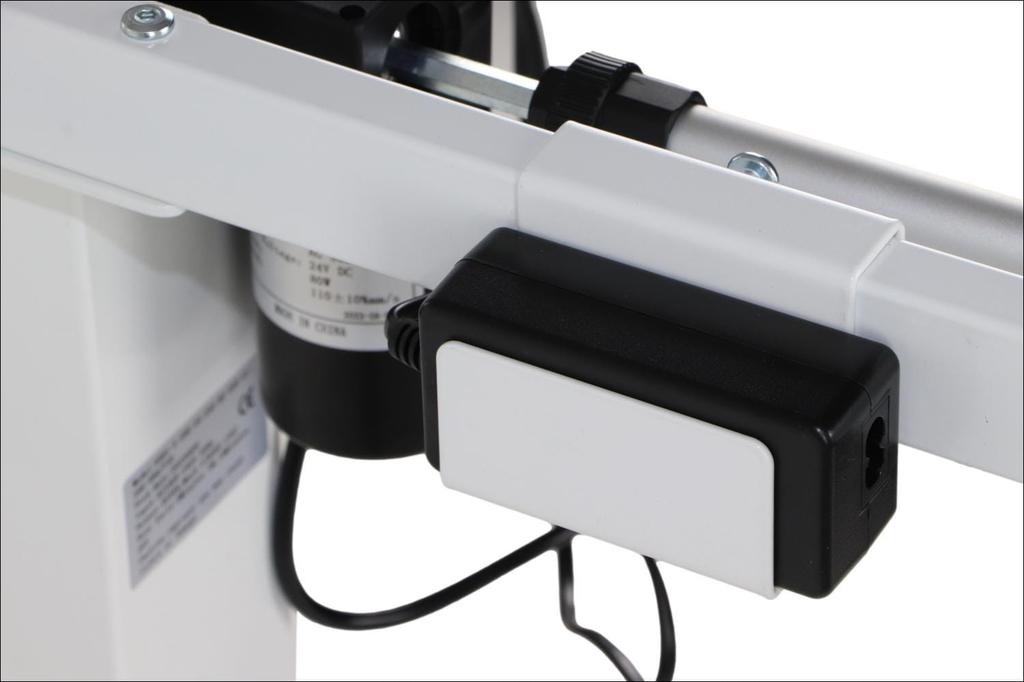 Metal desk (table) frame with electric height adjustment, electric PRATO 01-2T/W WHITE