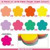 108 Pezzi Ritagli Rotondi Ritagli a Farfalla Ritagli di Fiori Primaverili Carta Colorata Assortita Fustellati per Bacheca