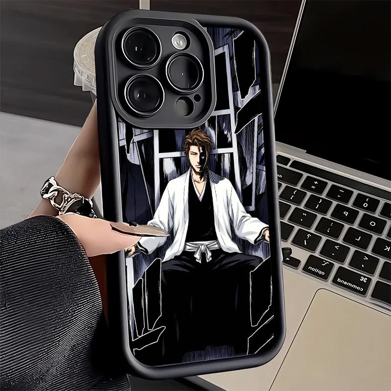 Phone Case for iPhone 17 Air 16E 15 16 Pro Max Bleach Aizen Sousuke Cover 14 Plus 13 12 Mini Soft Shell Silicone Fundas