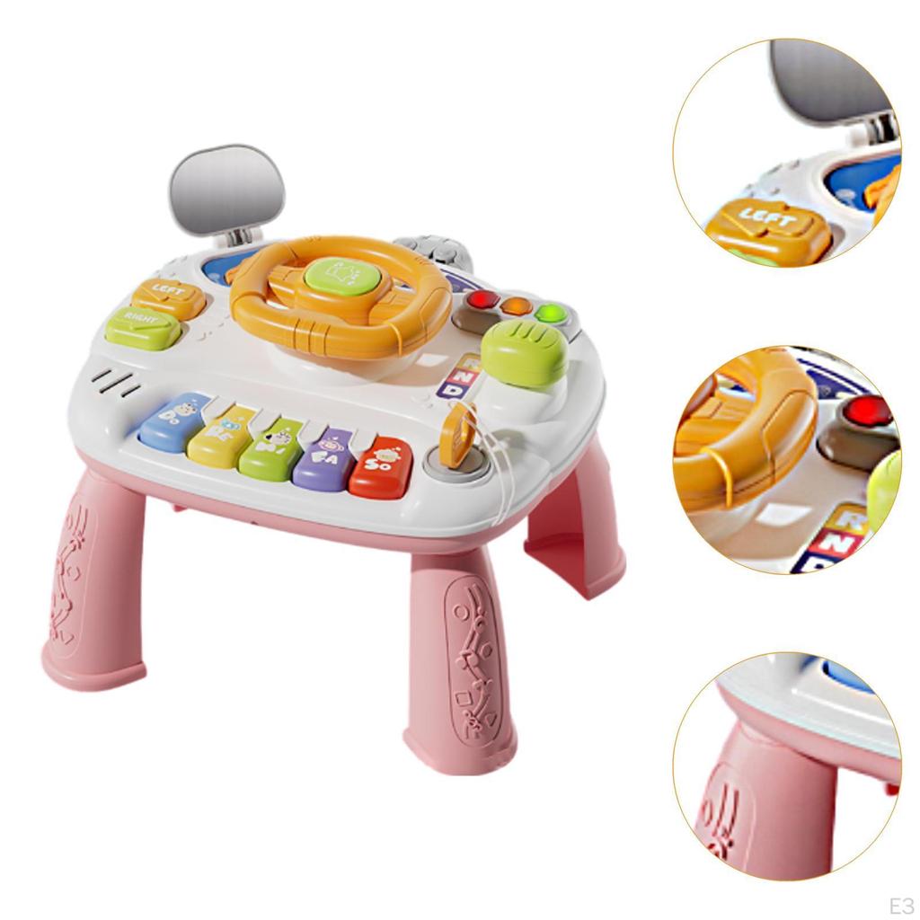 2 In 1 Musical Toy Activity Table Center, Preschool Sensory Toys for Kids Ages 3-6