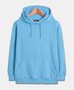 [Ohne Fleece oder mit Fleece gefüttert] Basic Standard Fit Unifarbener Hoodie Himmel