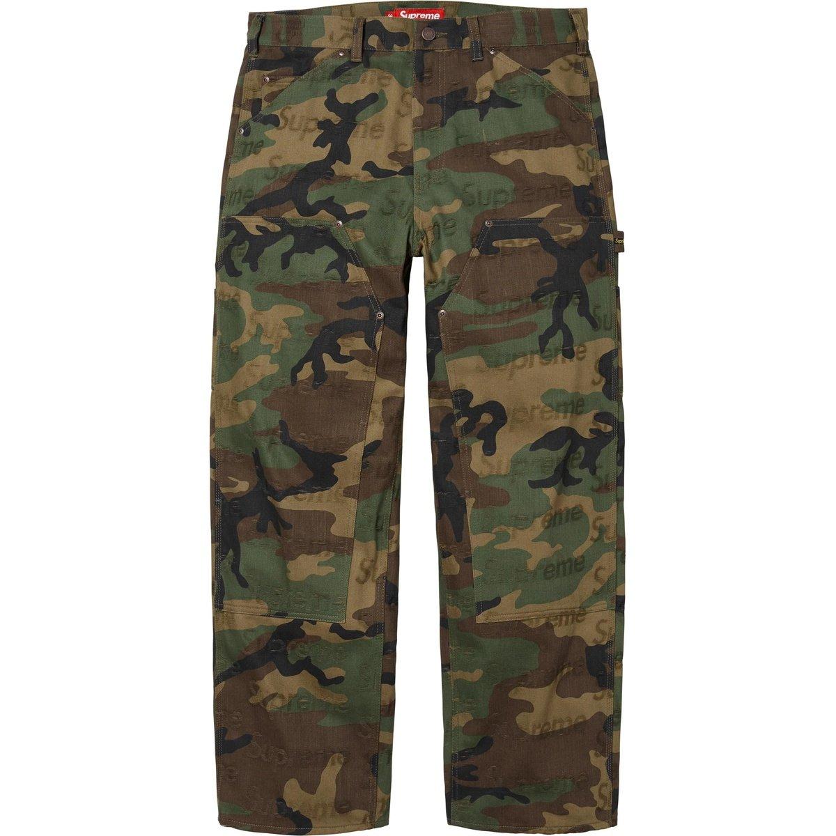 Supreme logo-jacquard double-knee jeans SUP-FW25-174 32