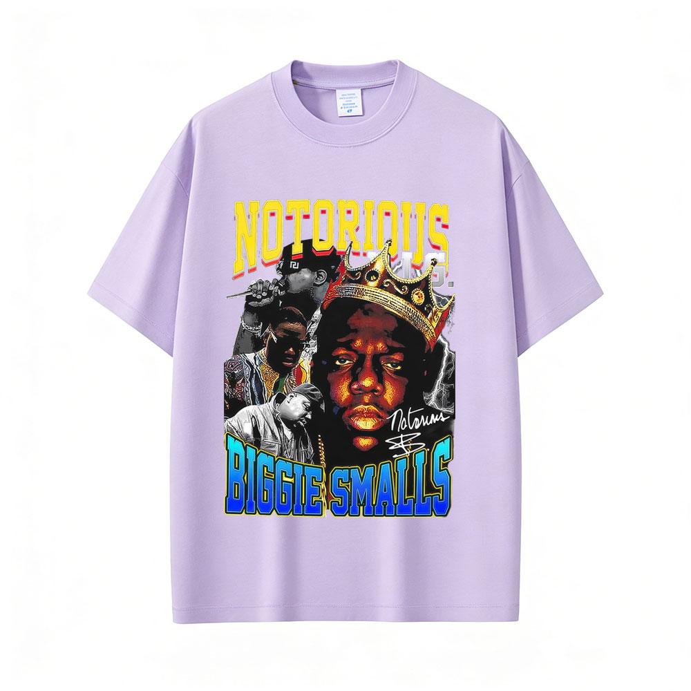 Rapper The Notorious Big Graphic T-shirt Biggie Smalls Print T Shirt Unisex's Women Hip Hop Vintage Oversized Short Sleeve T-shirts