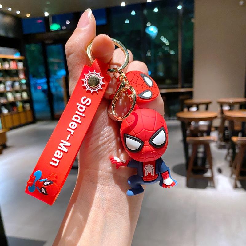Handstand Spider-Man Keychain Creative Marvel Superhero Pendant Car Bag Couple Pendant Without small piece