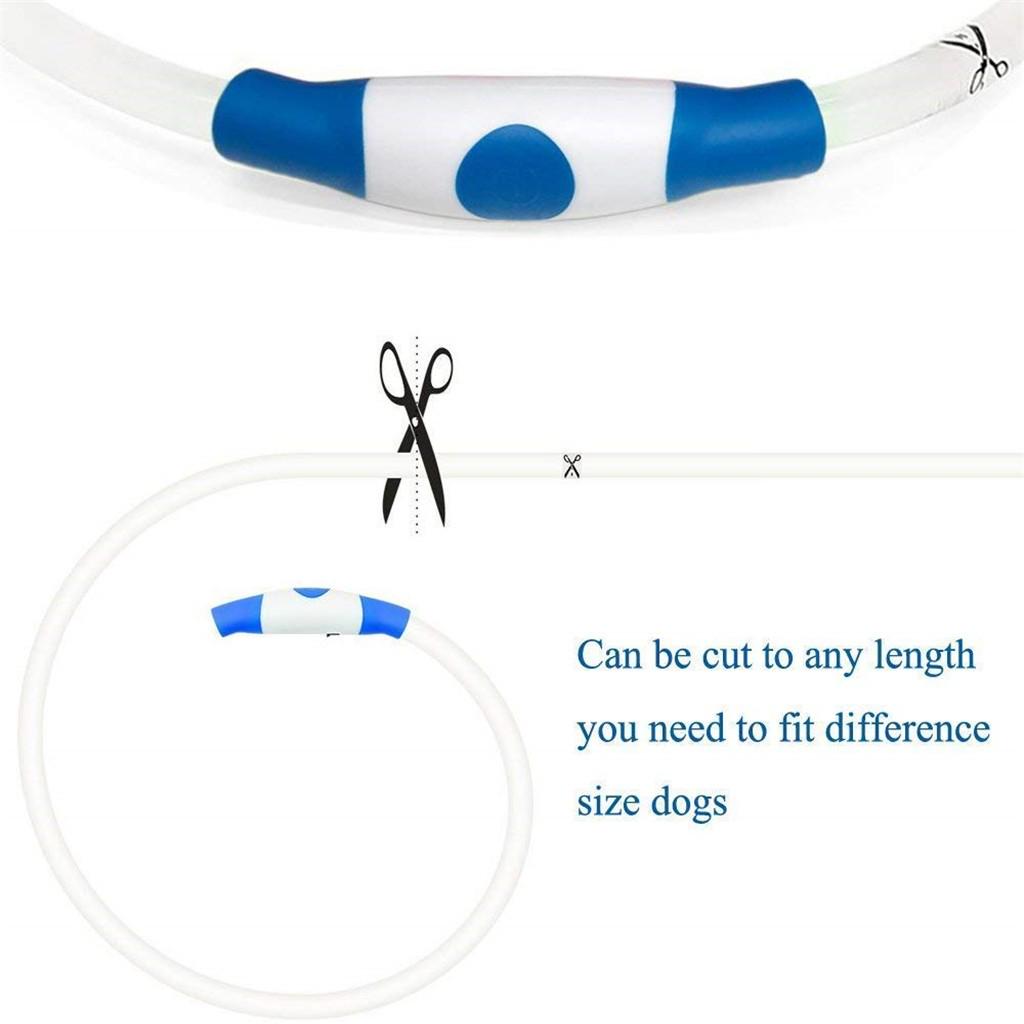 Multifunktionales LED-Hundehalsband aus TPU, kann über USB wiederaufladbar geschnitten werden, Beleuchtungshalsband