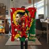 1PC Custom Name CR7 Patterned Flannel Blanket Suitable For All Seasons for Home Decor Warmth and Comfort Gifts Holiday Present -HE118