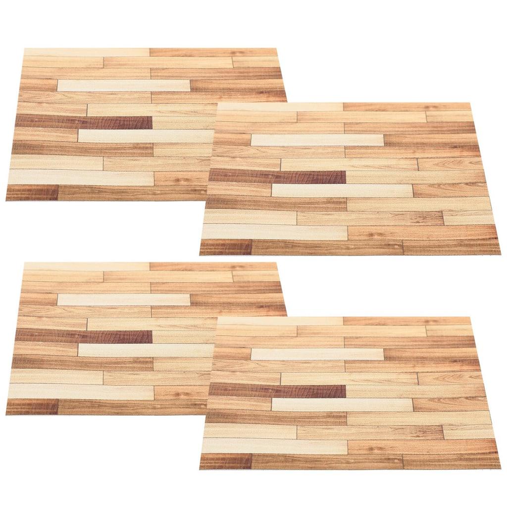 Ibasenice Puppenhaus 4 Miniatur Kinder DIY Holzmaserung Boden Mix and Match Bodenbelag Zubehör Böden, Teile, Dekoration, Platten,