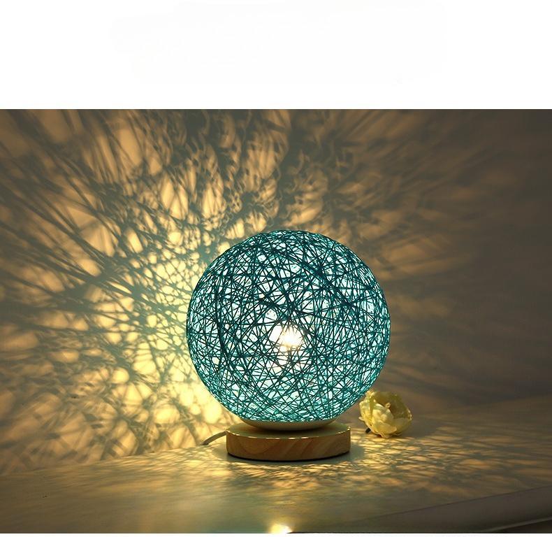 1Pc Hemp Ball Vine Ball Lamp LED Night Light Desk Starry Sky Luminous Ambient Light Children's Gift Usb Desk Lamp Bedroom