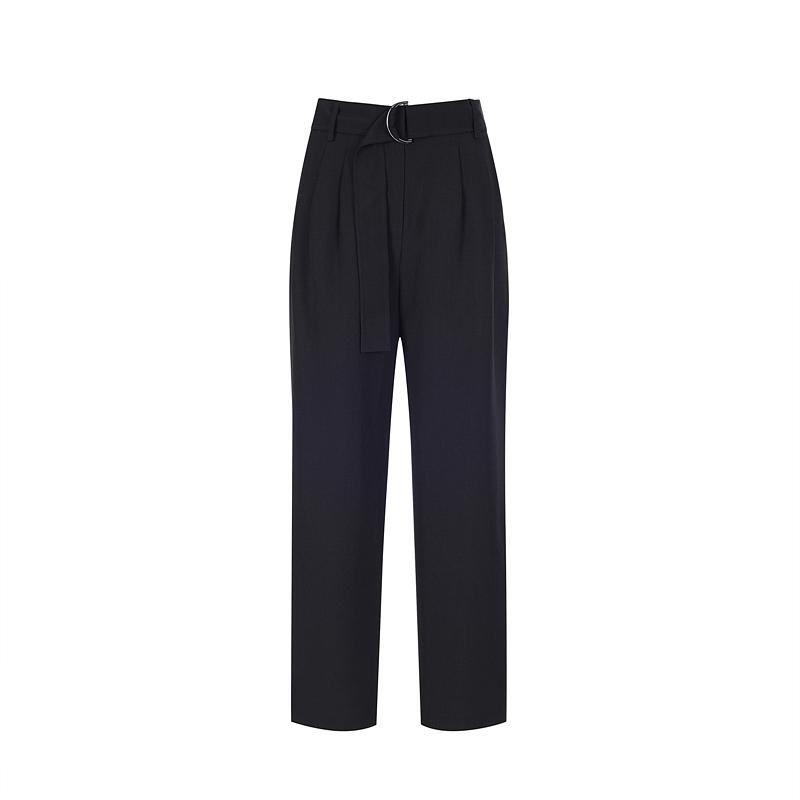 SOUP Double-Pleat Belted High-Waisted Pants (Sy5Lp8A)