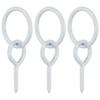 Anneaux d attelage avec vis à œil 3 pcs argenté acier