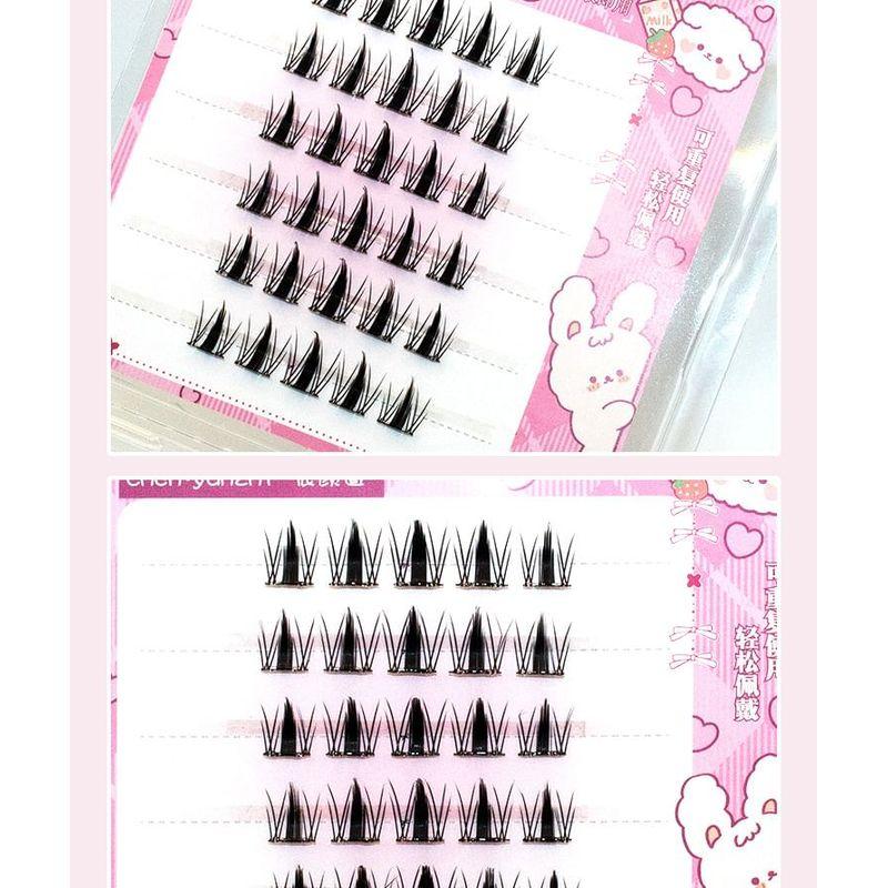 LuxeFlutter - Volume Crisscross Cluster Glue-Free False Eyelashes