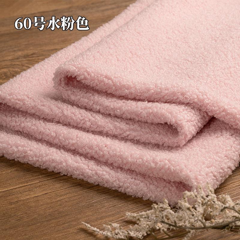 Teddy Plush Fabric Elasticity Soft By The Meter for Toys Pet Nest Cushion Handmade DIY Sewing Faux Lamb Fur Cloth Beige White