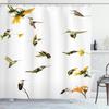 Antlers Shower Curtain Moose In Winter Forest Wildlife Reindeer Christmas Theme Watercolor Painting Style, Cloth Fabric Bathroom