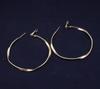 22K Gold Plated Large Hoop Earrings, Thin Lightweight Hoops, Perfect for Sensitive Ears, Circle Earrings, Twisted Earring, Gold Earrings