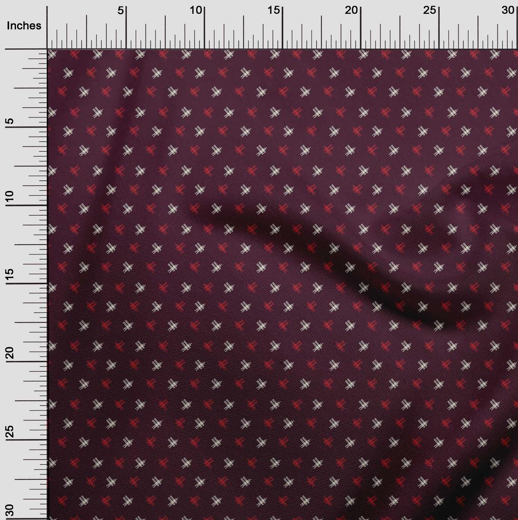 oneOone Cotton Flex Fabric Hash Sign Kasuri Print Fabric BTY 40 Inch Wide