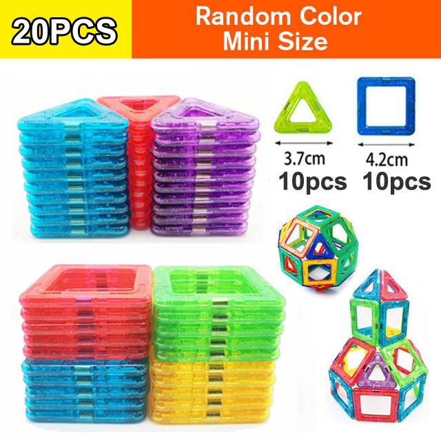 20 -184pcs Mini &Big Size Magnetic Designer Magnet Building Blocks ...
