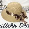 Bowknot Holiday Women UV Protection Visor Hats Girls Wide Brim Straw Hats Beach Cap Women Sun Hat