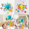 Baby Toy Car Mirror With Soft Plush Characters For Newborns And Infants