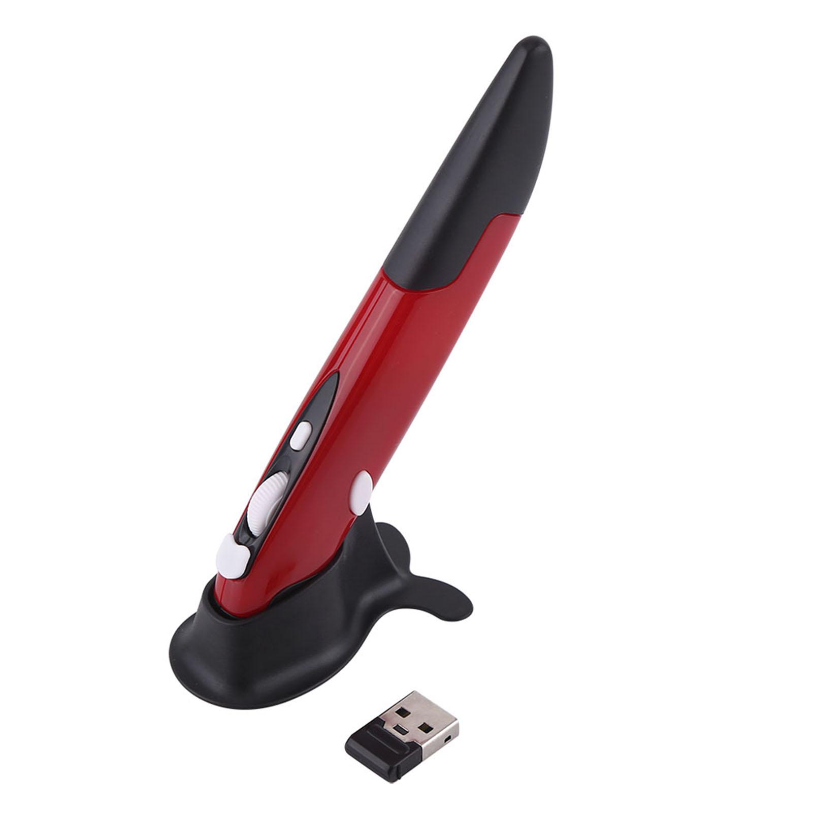 

2.4GHz Wireless Optical Pen Mouse 500 Celsius 1000DPI For Computers Laptop Red