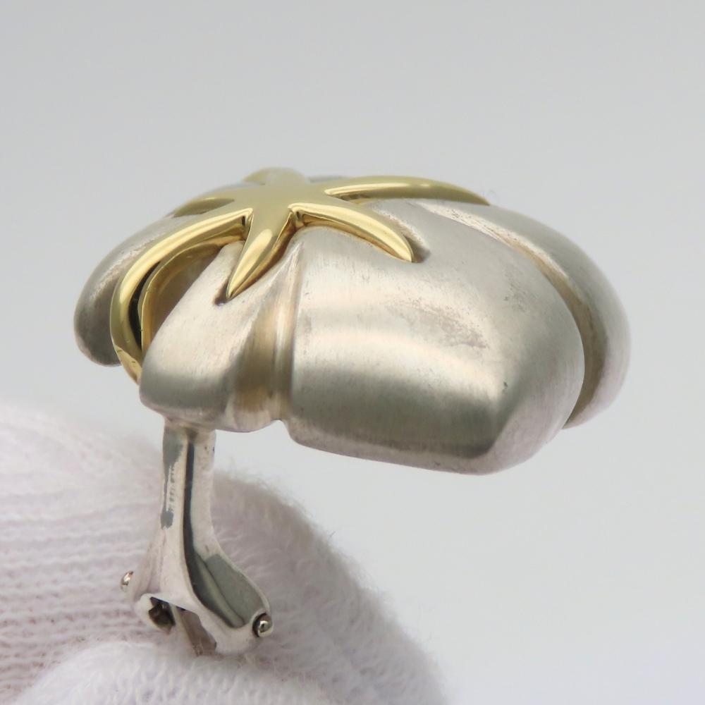 Used TIFFANY&Co. Earring Maple leaf Silver925/K18 yellow gold 17.5g Silver gold combination