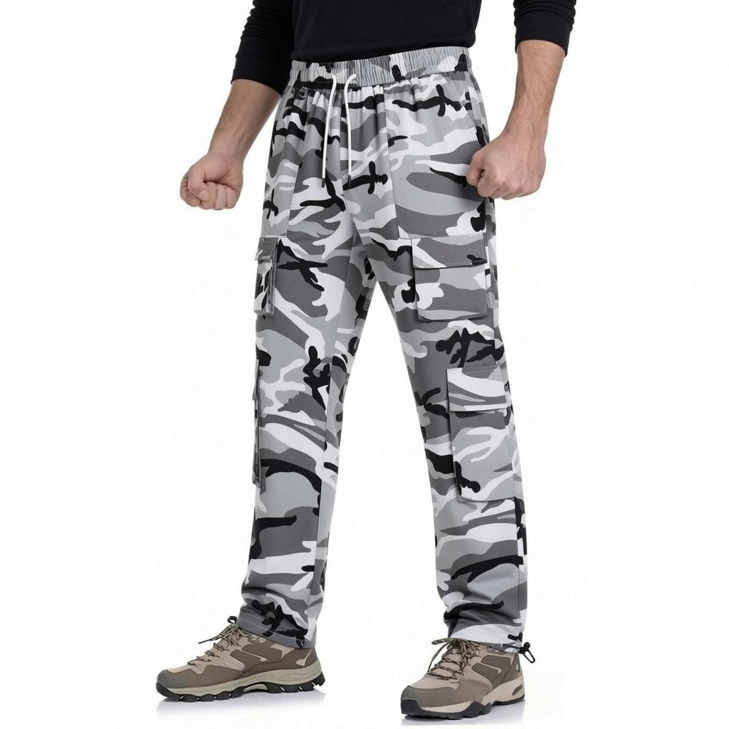 Men's Camouflage Cargo Pants Casual Work Trousers