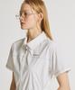 Nyuballanseu Nbnkg3W612 / Women Frozen Woven Stretch Collared Dress (White)