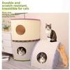 Fan-shaped Cat House Stackable Cat Castle Japanese Style Cat Scratching Board  Cat Furniture