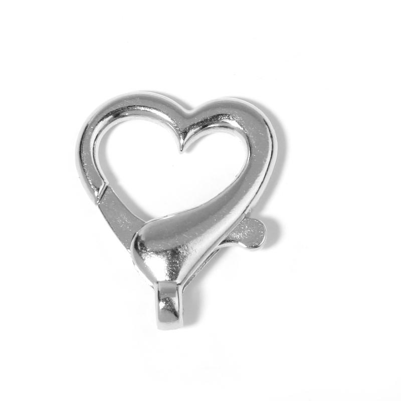 10Pcs/Lot Alloy Lobster Clasps Heart Shape Multicolor Key Chain Sping Buckle for Jewelry Making DIY Key Chains Bag Ornaments