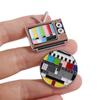 Retro Vintage TV Pin Snowflake Screen Television Brooches Brooch Lapel Antenna TV Pins  Friends