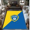 Leeds United Football Print Crystal Velvet Rug, Comfortable Water Absorbent Non Slip Indoor Floor Carpet