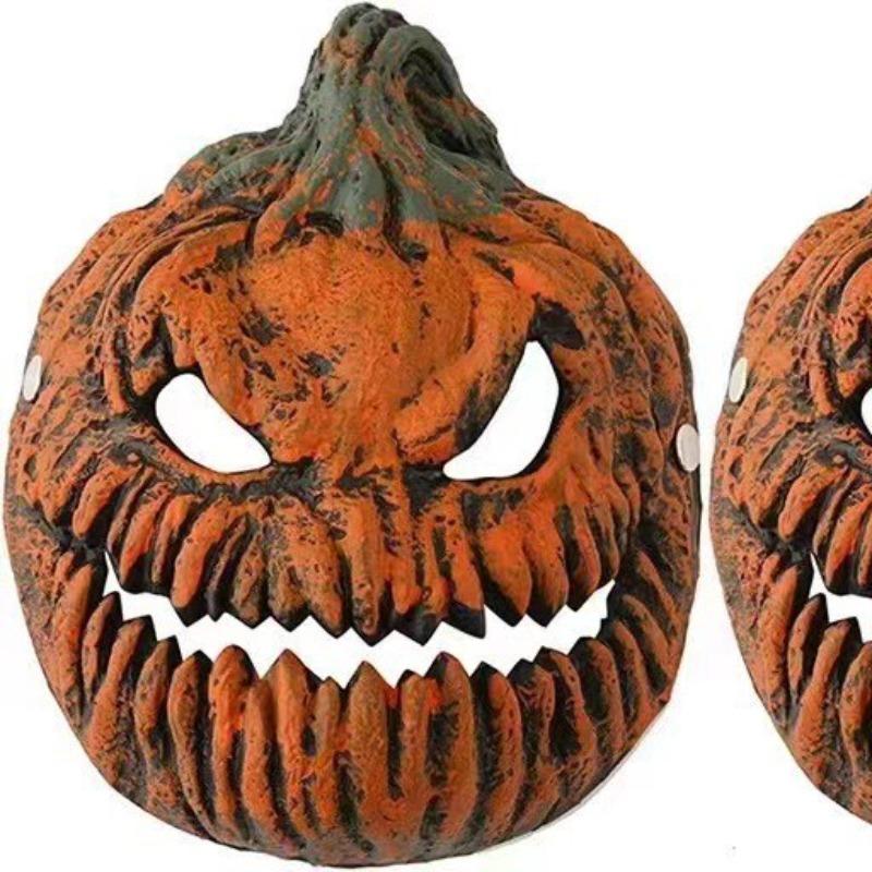 Terrifying Light Up Pumpkin Head Mask Halloween Horror Cosplay Glowing Hands Free Prop Scary Haunt Party Wearable Essential