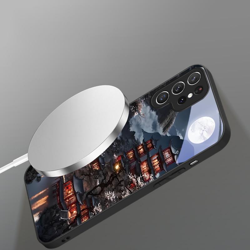 Moonlight Fairy Trail Suitable For Samsung Galaxy S25 Ultra S20 FE S21 S22+ S23 Plus S24 S26 Edge magnetism Glass Phone Casee