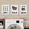Laundry Wall Decor Retro Poster Vintage Canvas Pictures for Living Room Wash Dry Fold Painting On The Wall No Frame