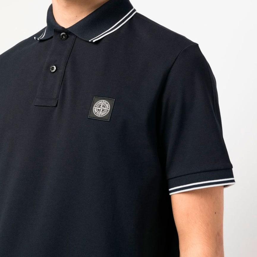 STONE ISLAND Patch Polo Shirt 'Navy' Men's 10152SC18-A0020