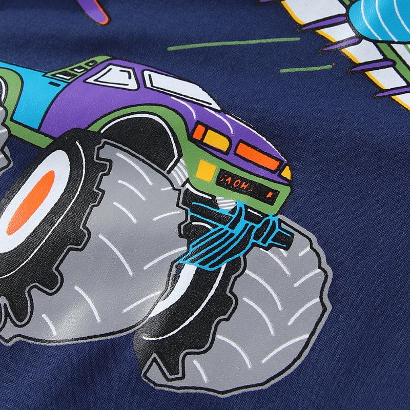 2026 Spring/Summer Boys' Cartoon Round Neck Short Sleeve T-shirts - New European and American Styles