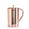 Plain Shine Design Copper Jug Pitcher with Brass Knob, Storage & Serving Water, Yoga Ayurveda Healing, Volume- 2000 ML
