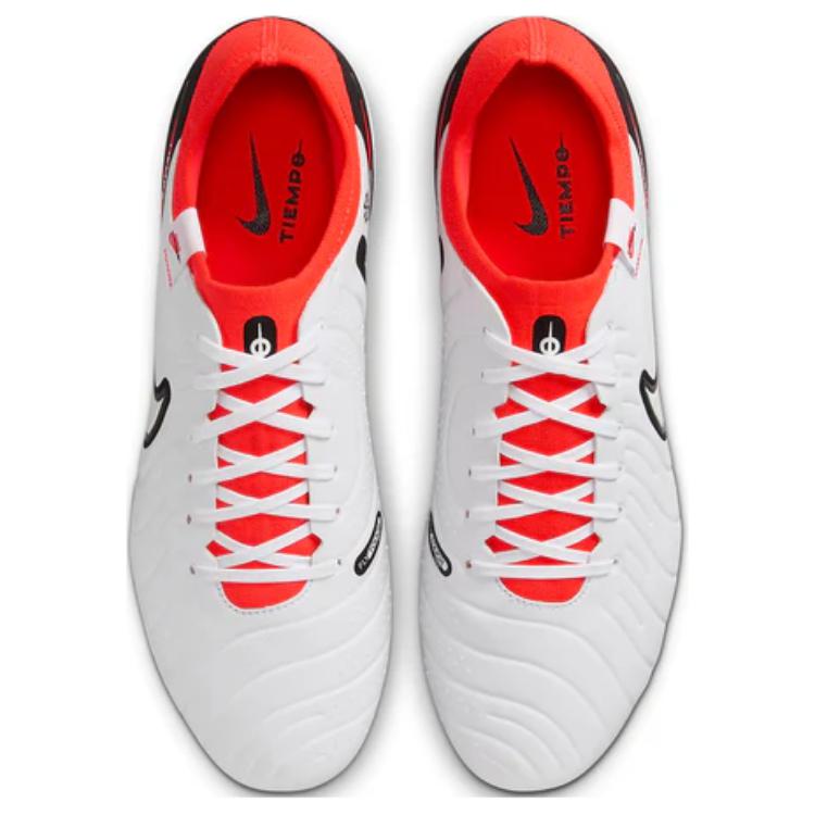 Nike Tiempo Legend 10 Artificial Turf HG (Rubber Short Studs) Shock Absorbing Durable Soccer Shoes Men Sneaker White Red DV4332-100