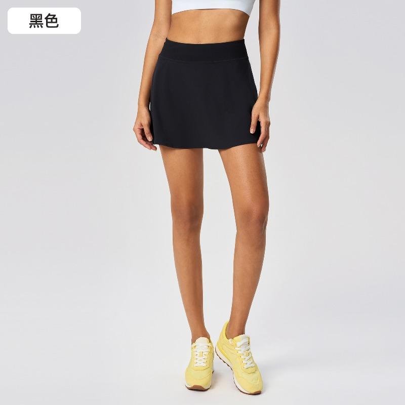 Summer fake two-piece sports short skirt women cover hips and show thinness with lining tennis skirt ice-feeling quick-drying yoga skirt D