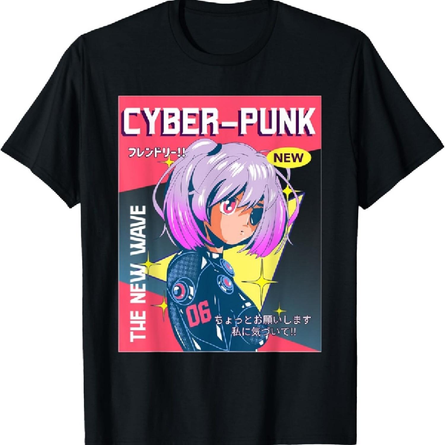 

Японское аниме киберпанк CY-панк футболка XXXXXL чёрный