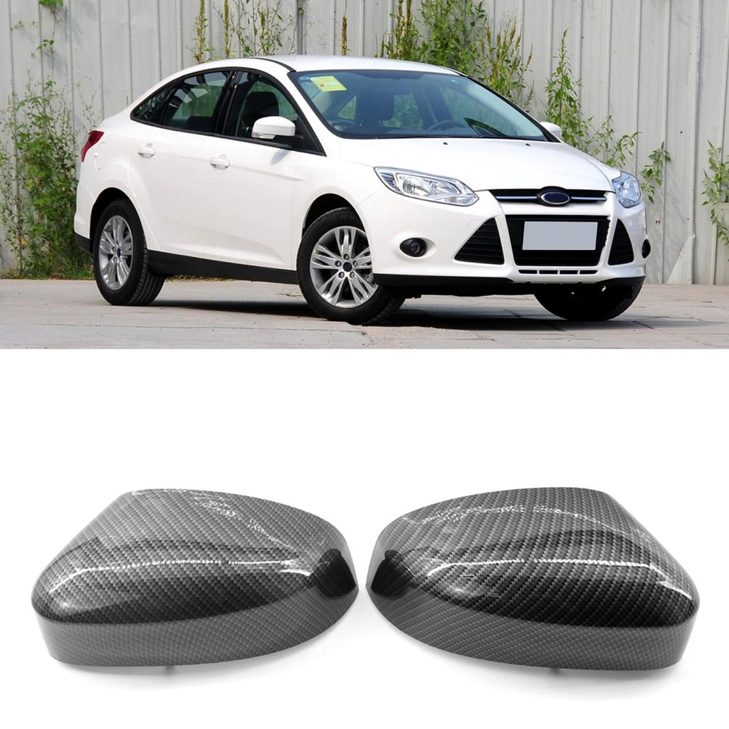 2pcs Side Mirror Cover Rearview Mirror Housing Replacement for Ford Focus 2012 2014 BM51 17K748 AA  BM51 17K747 AA
