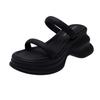 2025 high-end thick-soled slippers women's summer outer wear new summer small thick-soled beach with skirt cool slippers