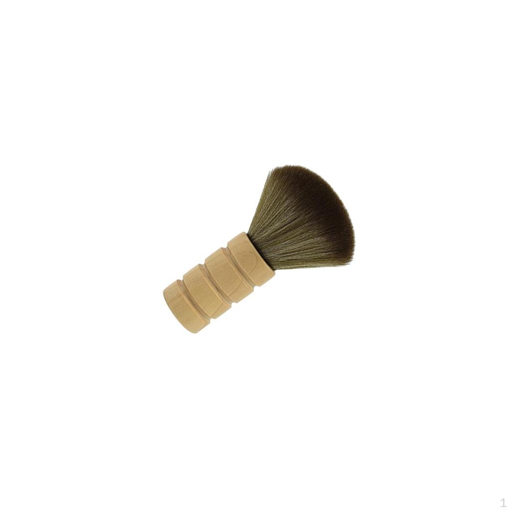 Barber Neck Duster Brush ,Hair Cleaning Sweeping with Wooden Handle, Hair Removal Hairbrush