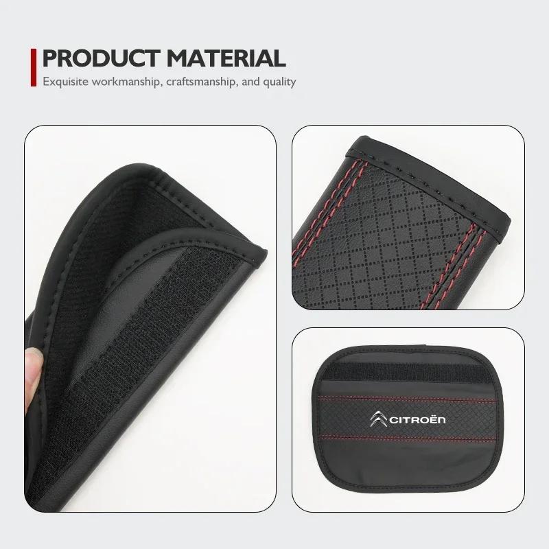 Leather Car Seat Belt Protector Pad Shoulder Strap Cover For Citroen Grand Berlingo Jumper Celysee Xsara Picasso Aircross